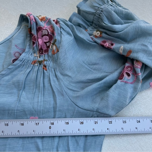 Hope Springs Floral Embroidered Dress Women Size L - Picture 6 of 8